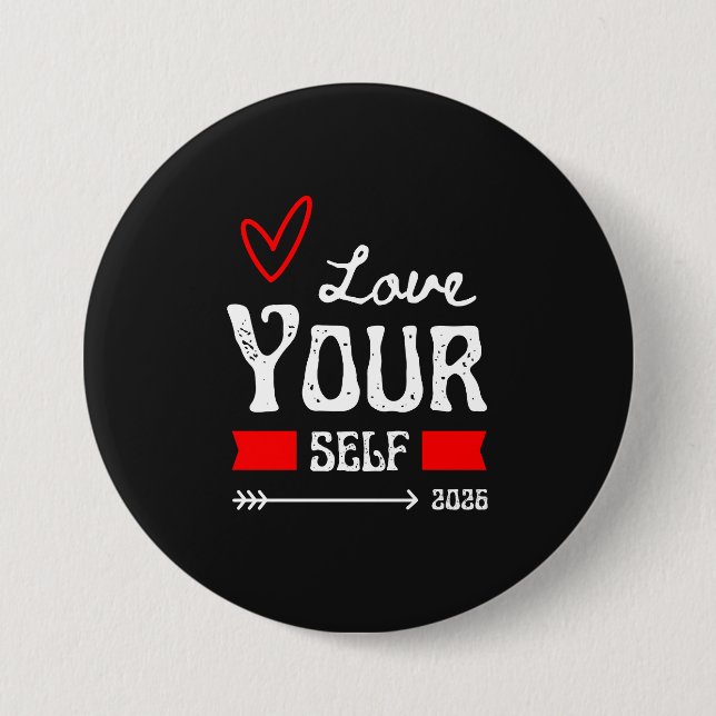 Badge Rond 7,6 Cm Aimez-vous (Devant)
