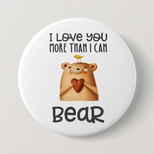Badge Rond 7,6 Cm Aimez-vous plus Ours
