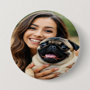 Badge Rond 7,6 Cm Ajouter Carlin Photo Personnaliser la Personnalise