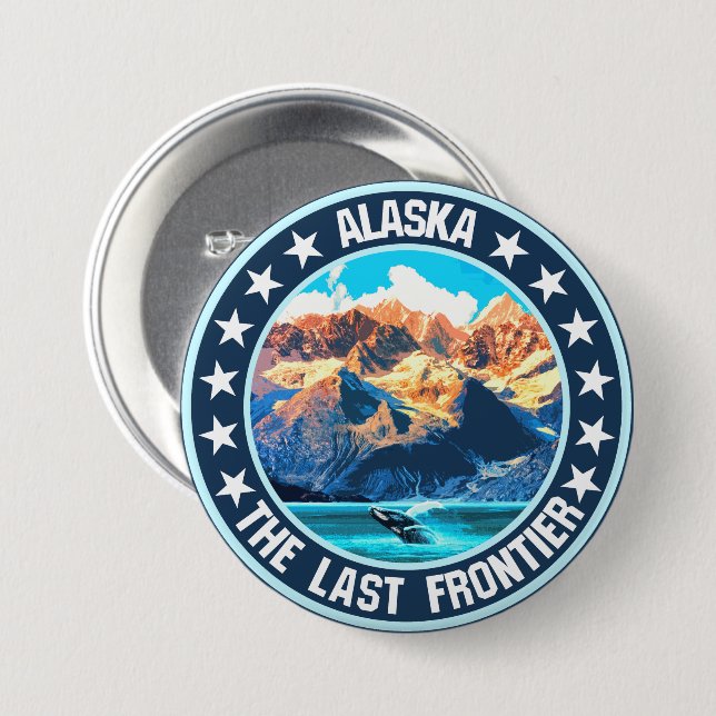 Badge Rond 7,6 Cm Alaska (Devant & derrière)