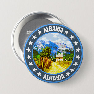 Badge Rond 7,6 Cm Albanie