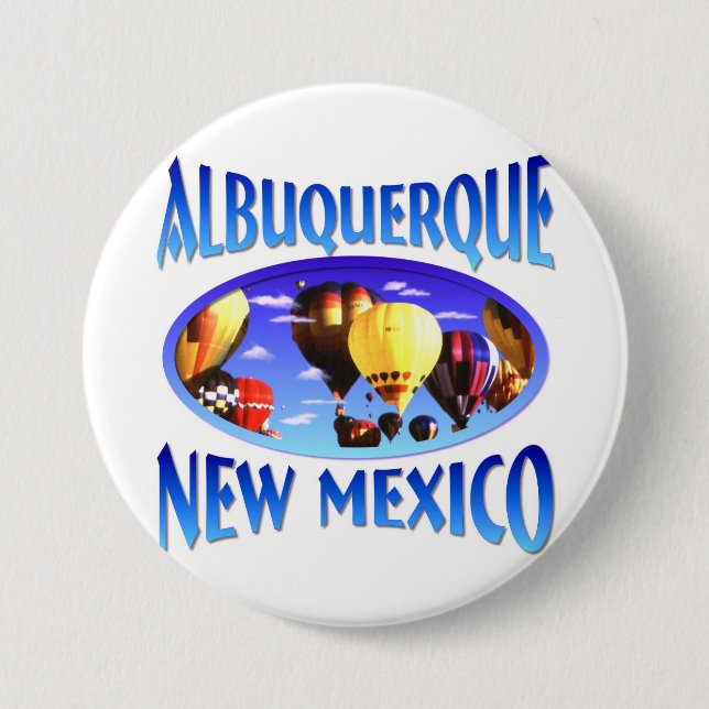 Badge Rond 7,6 Cm Albuquerque Nouveau Mexique (Devant)