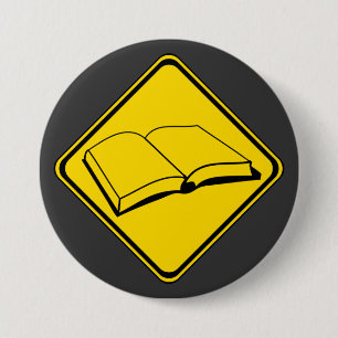Badge Rond 7,6 Cm Alerte : Livres à l'avance !