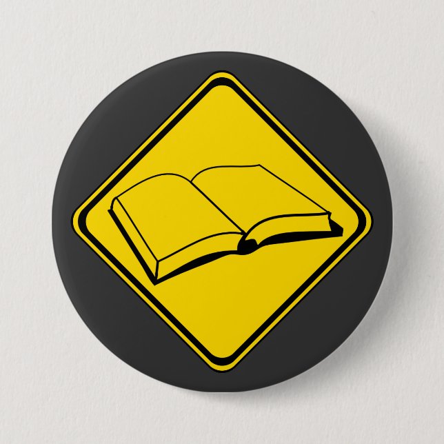 Badge Rond 7,6 Cm Alerte : Livres à l'avance ! (Devant)