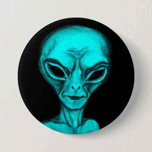 Badge Rond 7,6 Cm Alien (Devant)