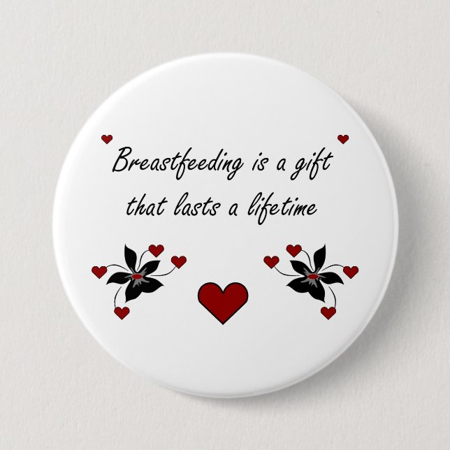 Badge Rond 7,6 Cm Allaiter est un cadeau (Devant)