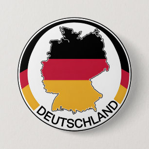 Badge Rond 7,6 Cm Allemagne Deutschland