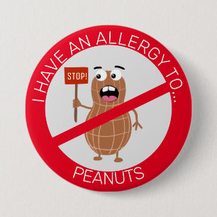 Badge Rond 7,6 Cm allergie aux arachides