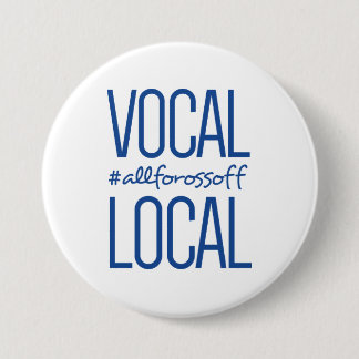 Badge Rond 7,6 Cm #AllForOssoff vocal et local - BLEU