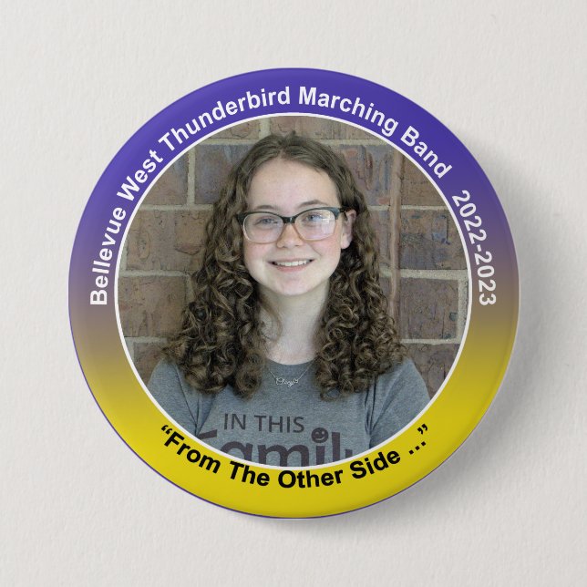 Badge Rond 7,6 Cm Alto Sax Cloey 9 (Devant)