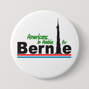 Badge Rond 7,6 Cm Américains en Arabie pour Bernie