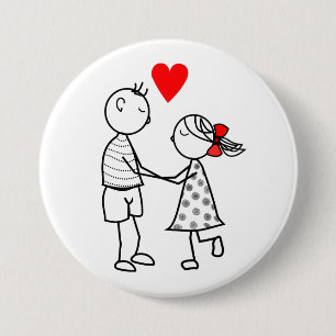 BADGE ROND 7,6 CM AMOUR