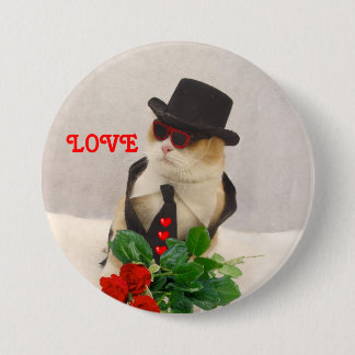 BADGE ROND 7,6 CM AMOUR