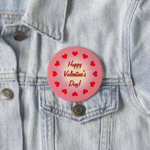 Badge Rond 7,6 Cm Amour et Coeurs