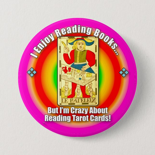 Badge Rond 7,6 Cm Amoureux du Tarot Bouton (Devant)