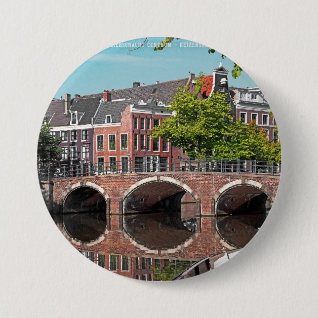 Badge Rond 7,6 Cm Amsterdam - Keizersgracht (Devant)