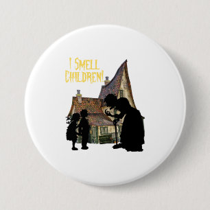 Badge Rond 7,6 Cm Amusante Sorcière Halloween Je Sens Enfants