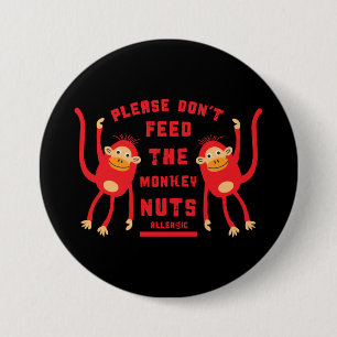 Badge Rond 7,6 Cm Anaphylaxie Allergies Nut