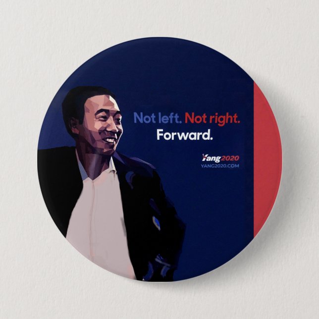 Badge Rond 7,6 Cm Andrew Yang 2020 (Devant)