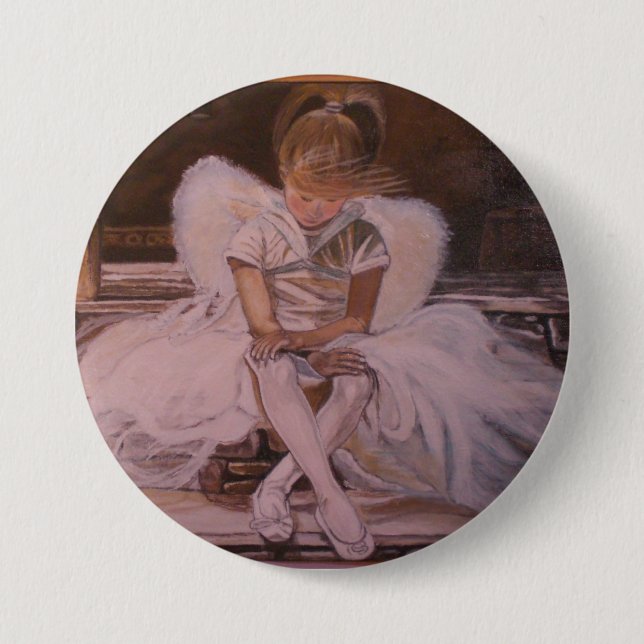 Badge Rond 7,6 Cm Ange de danse (Devant)