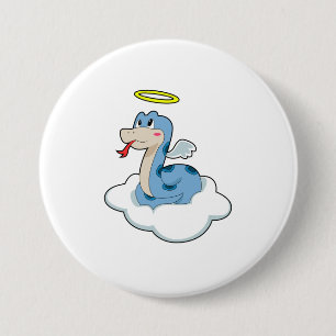 Badge Rond 7,6 Cm Angle nuage serpent