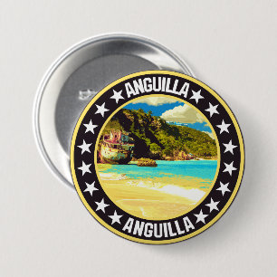 Badge Rond 7,6 Cm Anguilla