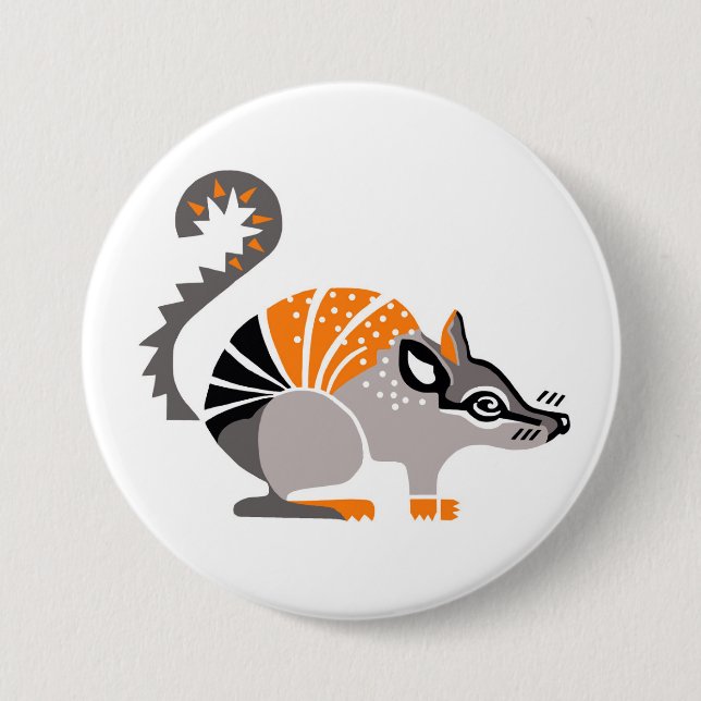 Badge Rond 7,6 Cm Animaux sauvages - NUMBAT - Marsupial - Faune (Devant)