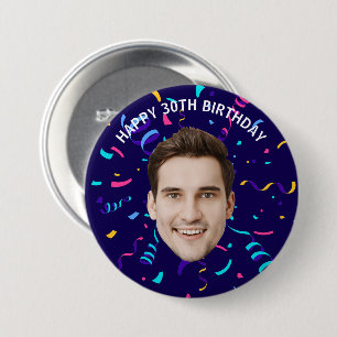 Badge Rond 7,6 Cm Anniversaire 10ème 20ème 30ème 40ème 50ème 60ème p