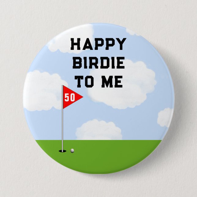 Badge Rond 7,6 Cm Anniversaire de golf drôle (Devant)