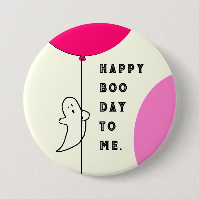 Badge Rond 7,6 Cm Anniversaire Halloween (Devant)