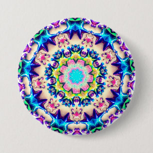 Badge Rond 7,6 Cm ~ Anniversaire Star Motif Personnalisé ~ Bouton