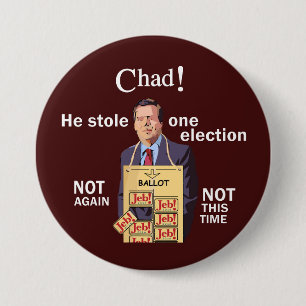 Badge Rond 7,6 Cm Anti-Jeb Bush 2016