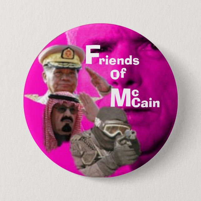 Badge Rond 7,6 Cm Anti-McCain bouton… (Devant)