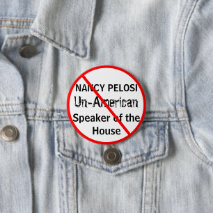 Badge Rond 7,6 Cm Anti-Nancy Pelosi Présidente de la Chambre