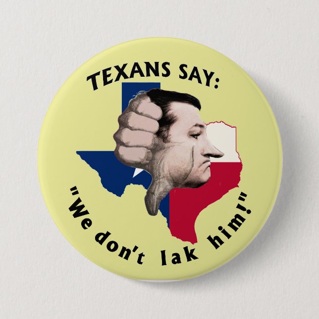Badge Rond 7,6 Cm Anti-Ted Cruz pour le président (Devant)