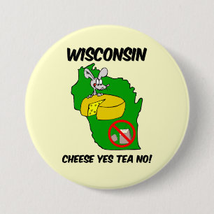Badge Rond 7,6 Cm Anti thé du Wisconsin