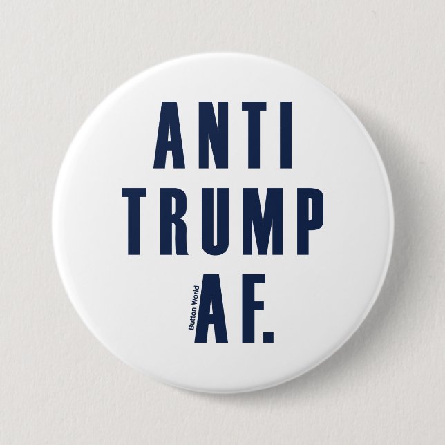 Badge Rond 7,6 Cm Anti Trump (Devant)