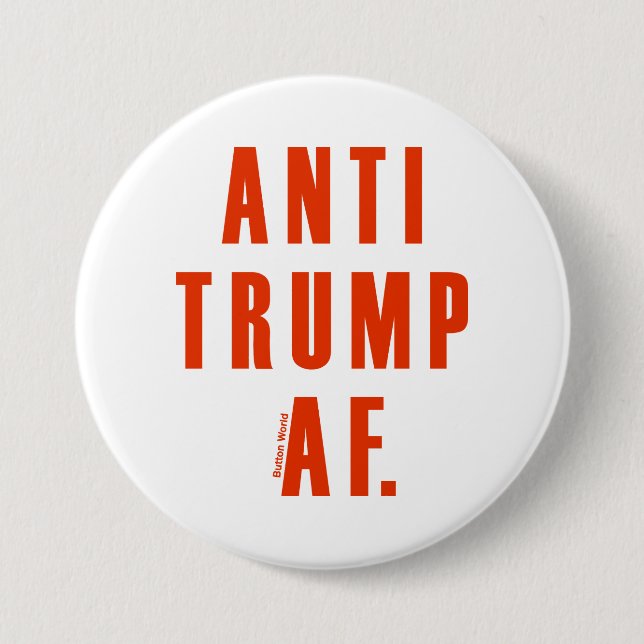 Badge Rond 7,6 Cm Anti Trump (Devant)