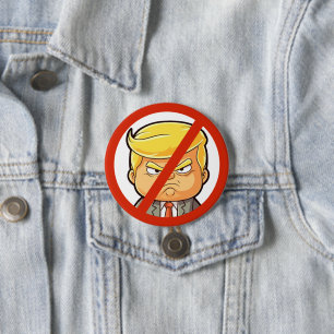 Badge Rond 7,6 Cm Anti-Trump
