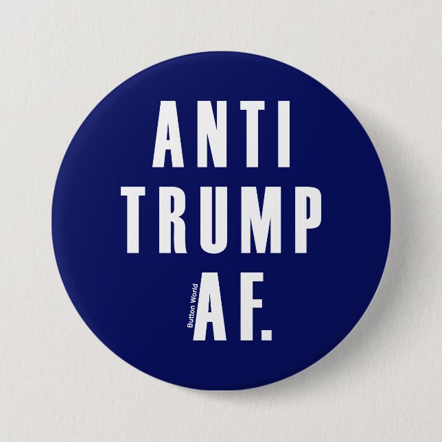 Badge Rond 7,6 Cm Anti Trump (Devant)