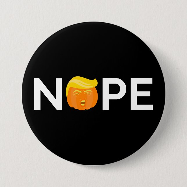 Badge Rond 7,6 Cm Anti-Trump - Nope Halloween Edition I (Devant)