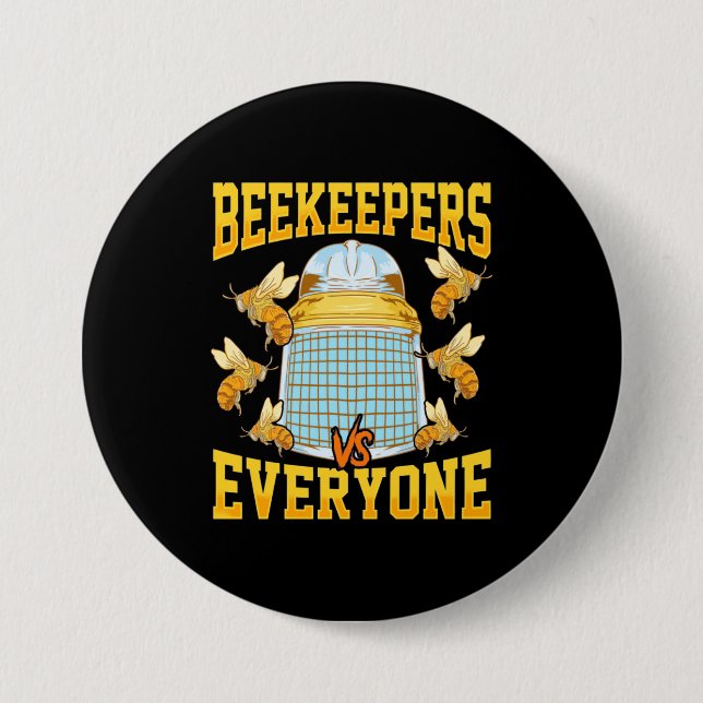 Badge Rond 7,6 Cm Apiculteurs Et Tous (Devant)
