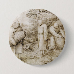Badge Rond 7,6 Cm Apiculteurs par Pieter Bruegel l'aîné