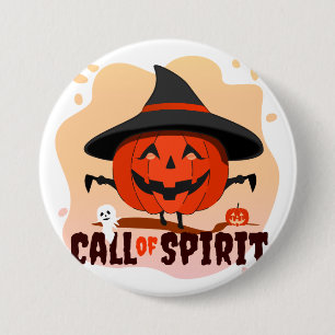 Badge Rond 7,6 Cm Appel de l'Esprit d'Halloween