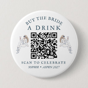Badge Rond 7,6 Cm Après Ski Bachelorette Offrez un Verre à la Mariée