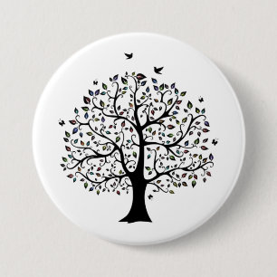 Badge Rond 7,6 Cm Arbre de vie