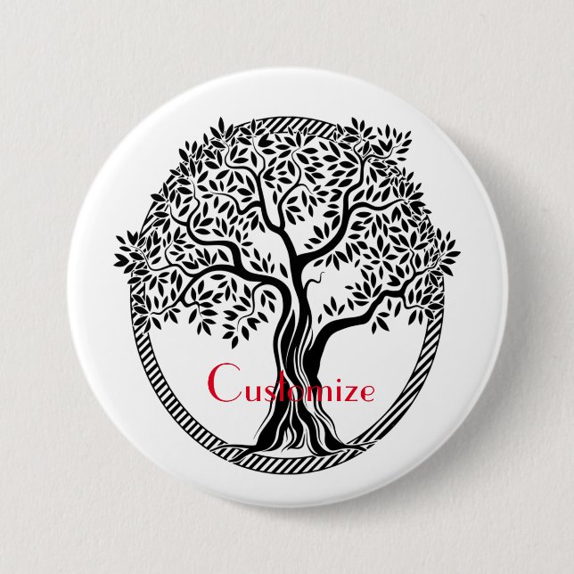 Badge Rond 7,6 Cm Arbre de vie Thunder_Cove (Devant)