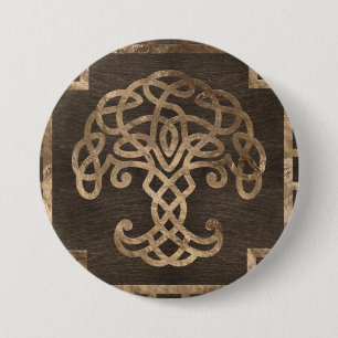 Badge Rond 7,6 Cm Arbre de vie - Yggdrasil sur Motif celte