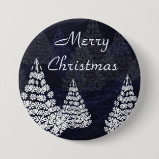 Badge Rond 7,6 Cm Arbres de Noël