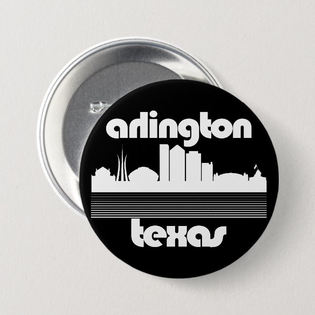 Badge Rond 7,6 Cm Arlington, Texas (Devant & derrière)